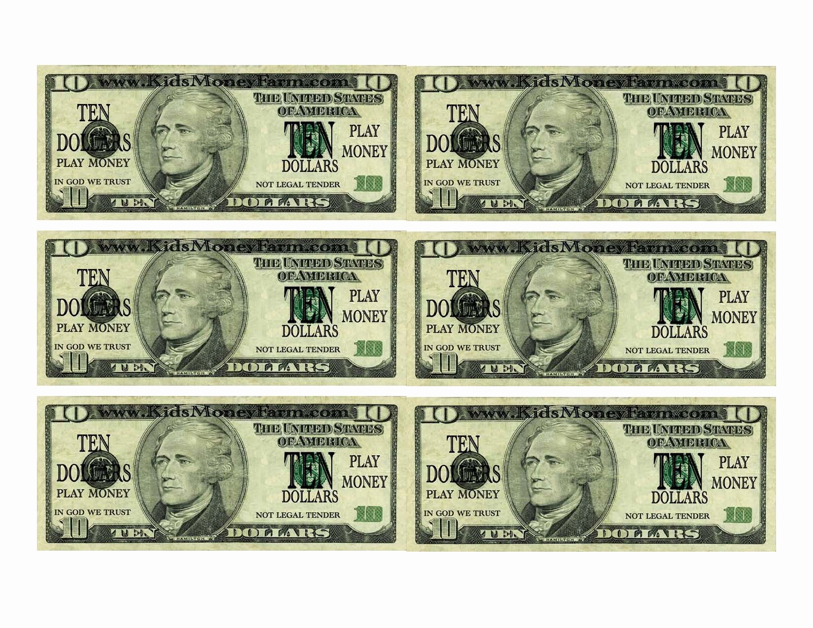 Fake Money Template Beautiful Printable Prop Money Printable 360 Degree