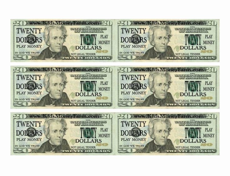 Fake Money Template Fresh Fake Money Printable