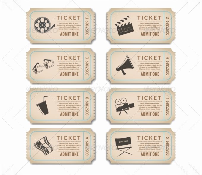 Fake Movie Ticket Generator Luxury Free 6 Printable Fake Movie Ticket Template Word Pdf