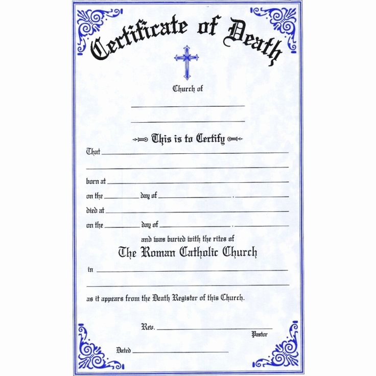 Fake Obituary Maker Inspirational 9 Best Death Certificate Images On Pinterest