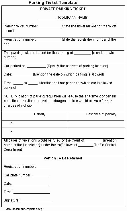 Fake Parking Ticket Generator Lovely 26 Of Fake Speeding Ticket Template