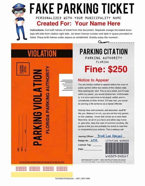 Fake Parking Ticket Generator Lovely 41 Genius April Fools’ Day Pranks Your Kids Will totally