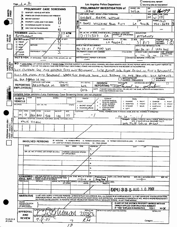 Fake Police Report Generator Awesome La Police Refusal to Investigate