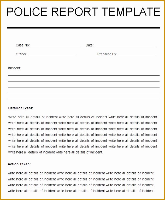 Fake Police Report Template Inspirational 5 How to Make A Fake Police Report