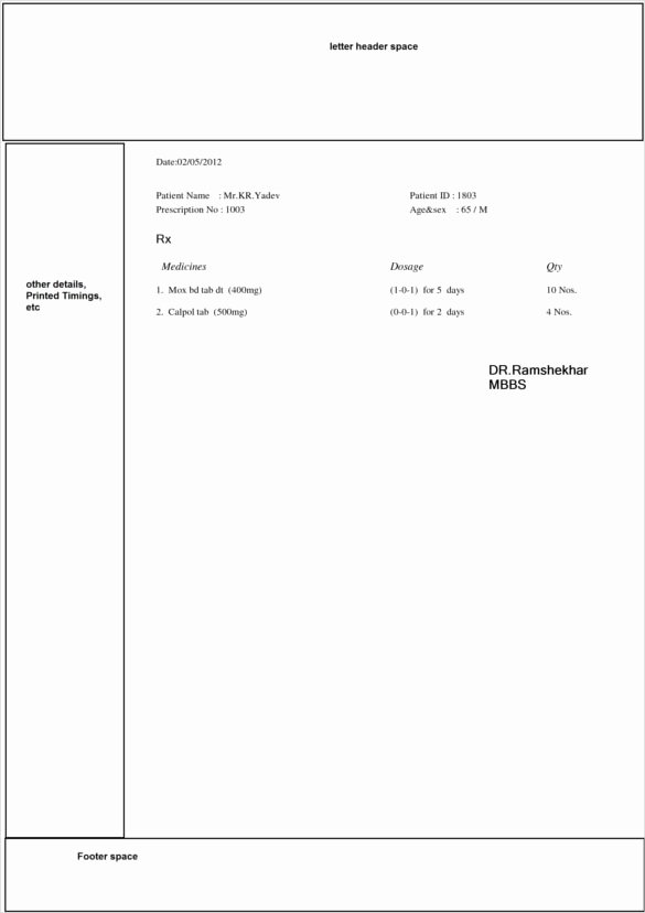 Fake Prescription Pad Template Beautiful Doctor Prescription Template – 16 Free Word Pdf