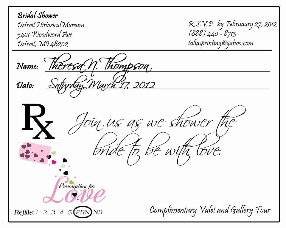 Fake Prescription Pad Template Best Of Prescription Pad Invitation Custom Listing for by