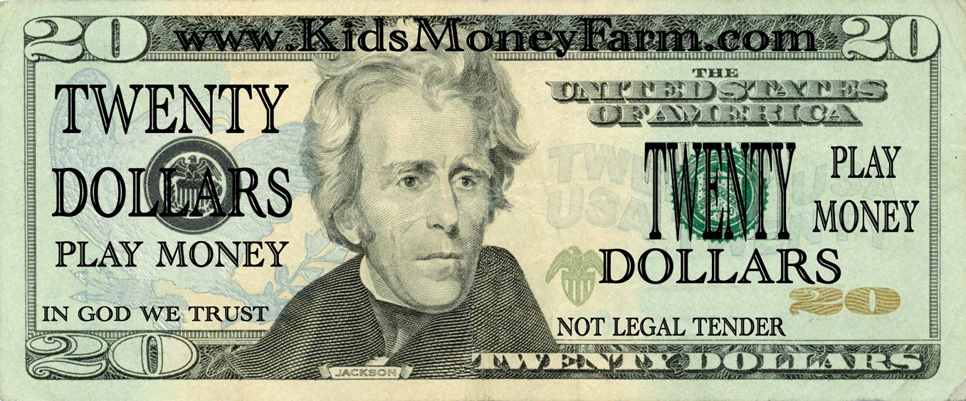 Fake Printable Money Awesome Best S Of 20 Dollar Bill Play Money Template Play