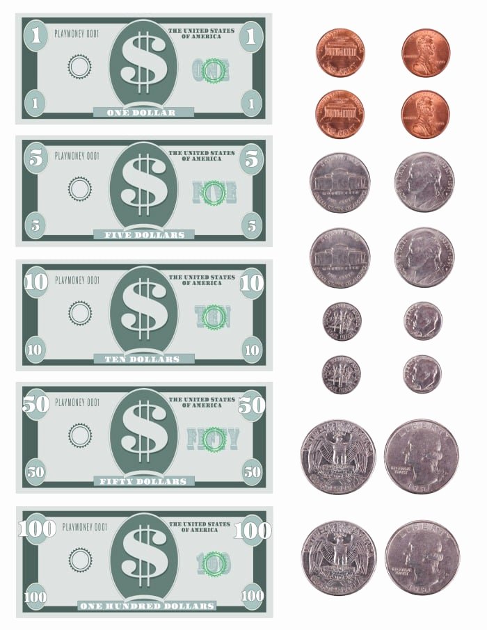 Fake Printable Money Awesome Free Printable Play Money Template