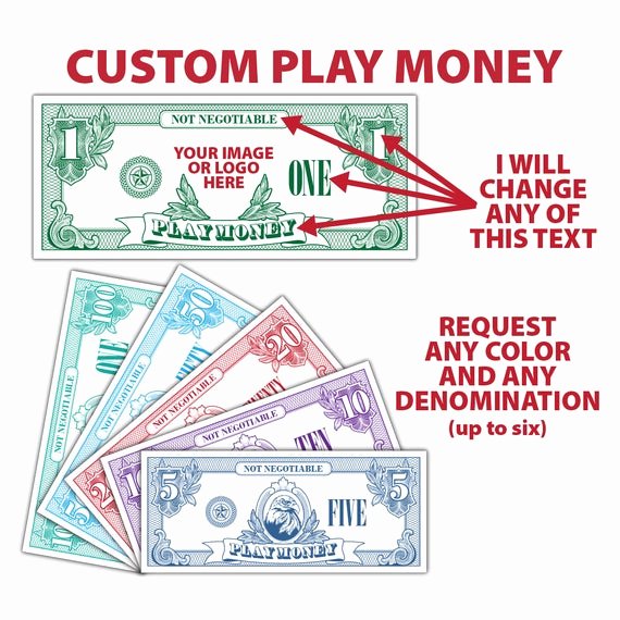 Fake Printable Money Fresh Custom Play Money Money Fake Money Pretend Money Teachers