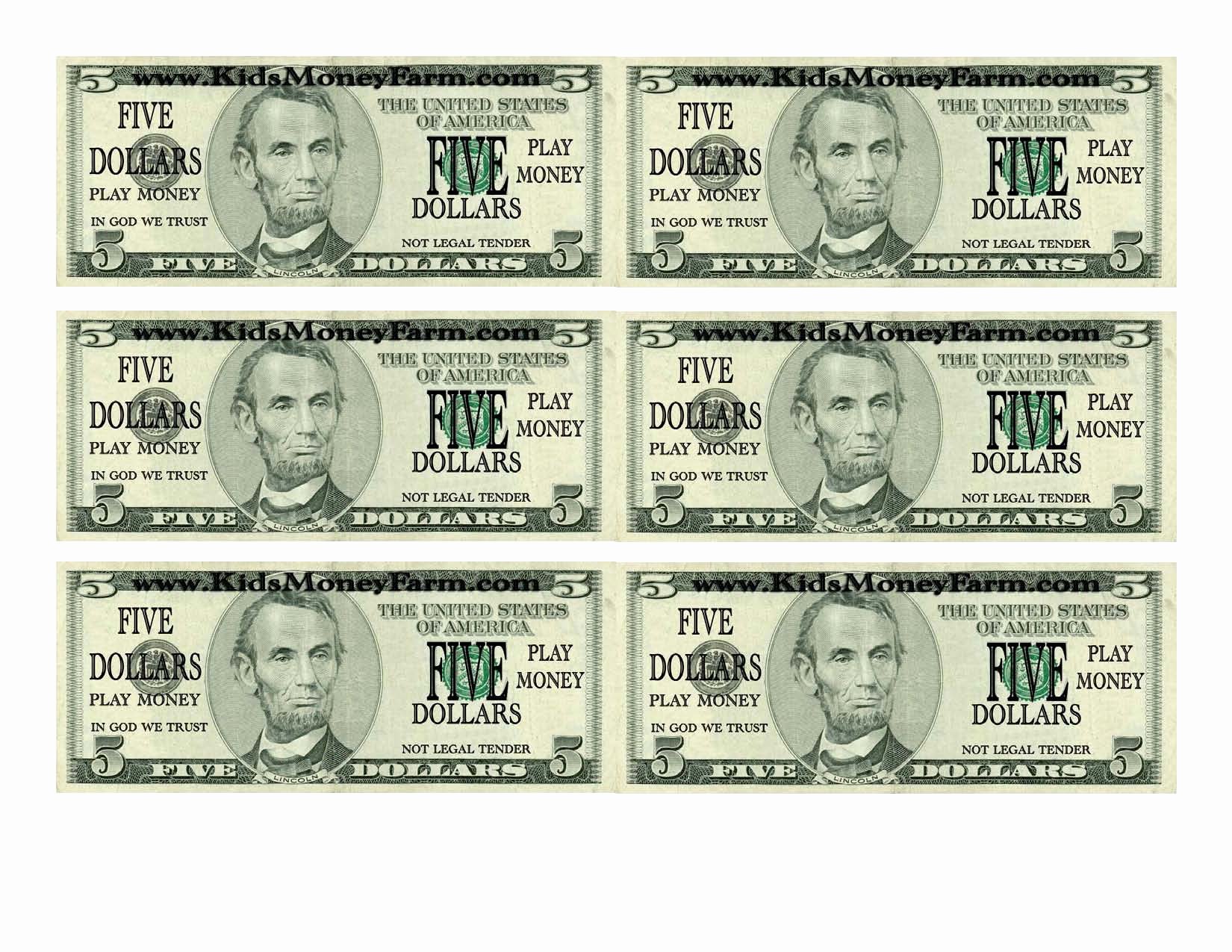 Fake Printable Money Fresh Fake Dollars Printable Printable Pages