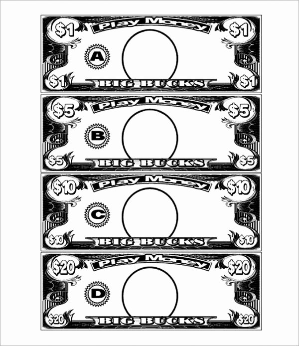 Fake Printable Money Luxury Play Money Template Party