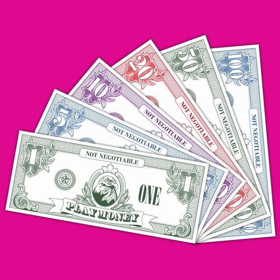 Fake Printable Money Unique Items Similar to Play Money Fake Money Pretend Money