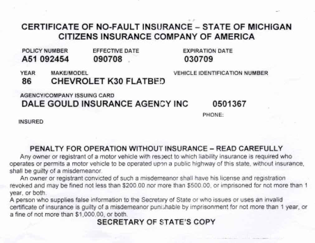 Fake Proof Of Insurance Template Lovely Proof Auto Insurance Template Free