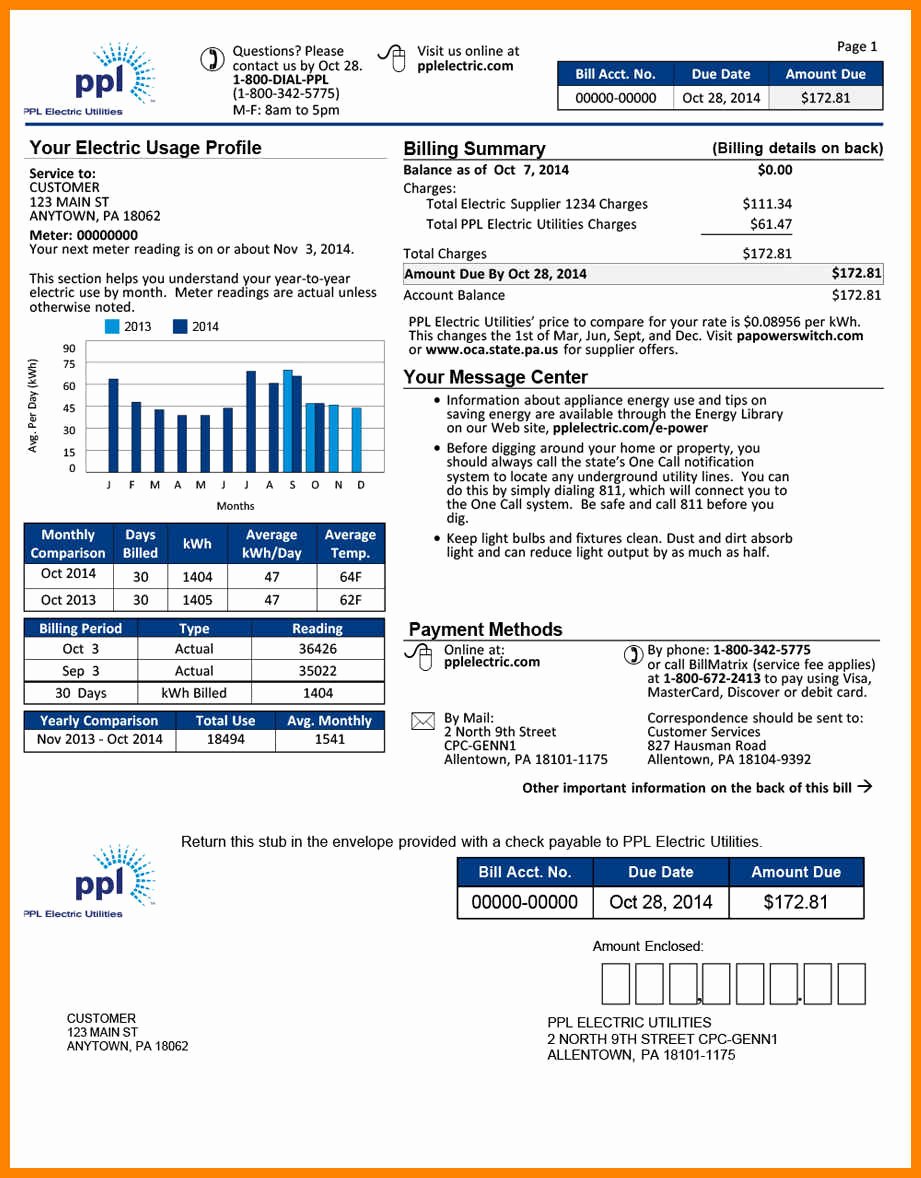 Fake Utility Bill Template New 18 Fake Utility Bill Generator