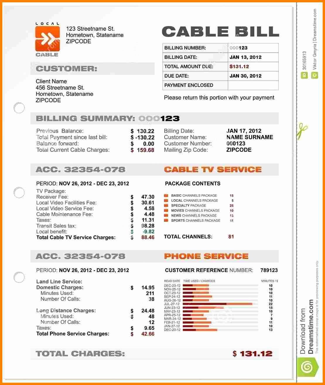 Fake Utility Bill Template New 5 Fake Utility Bill Template