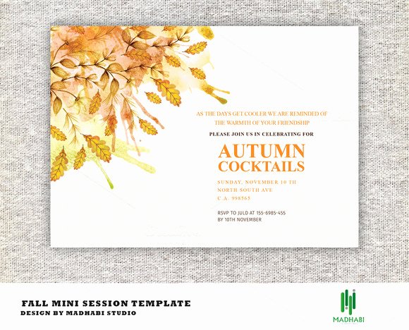 Fall Party Invitation Template Best Of Template Autumn Cocktails Party Invitations Logotire