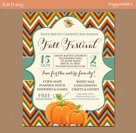 Fall Party Invitation Template Elegant Fall Festival Harvest Invitation Poster Pumpkin Patch