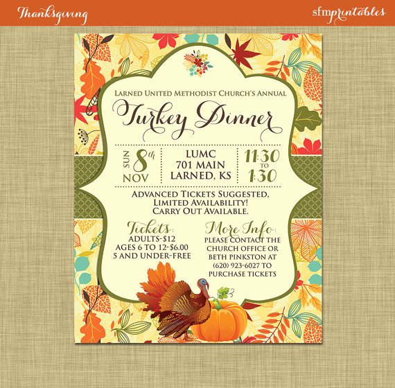 Fall Party Invitation Template Elegant Fall Turkey Dinner Harvest Thanksgiving Invitation