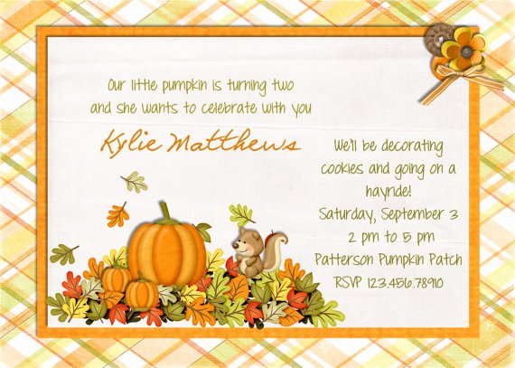 Fall Party Invitation Template Inspirational Pumpkin Birthday Invitations Ideas – Bagvania Free