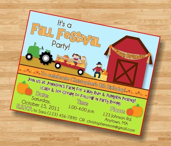 Fall Party Invitation Template Lovely Items Similar to Fall Festival Pumpkin Patch Birthday