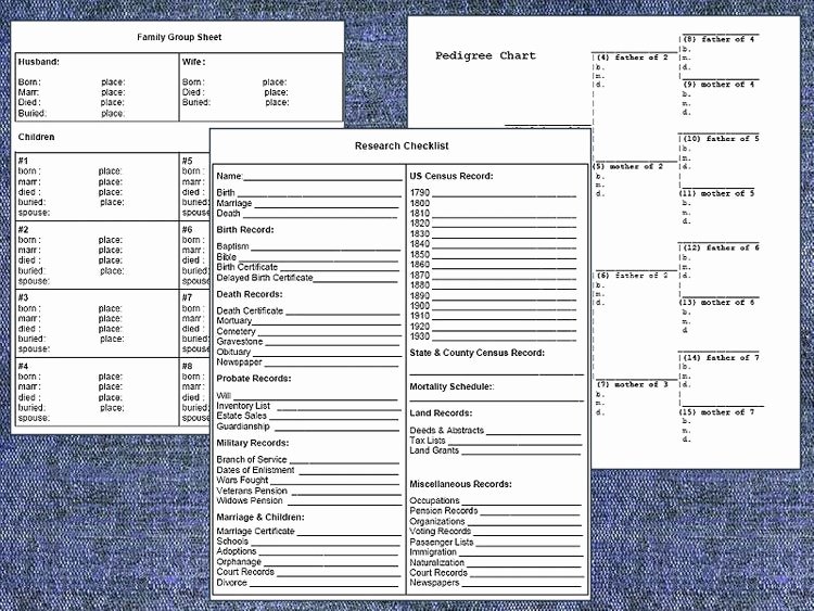 Family Group Template Best Of Printable Genealogy forms by Jelleyjarprintables On Etsy