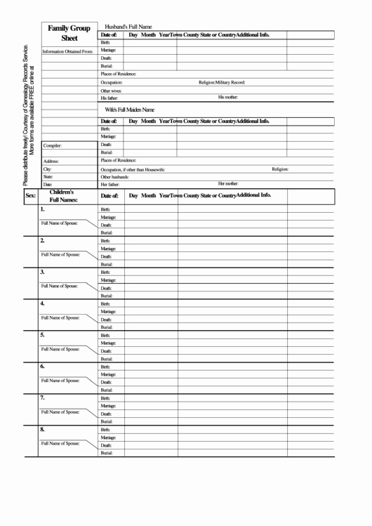 Family Group Template Luxury Family Group Sheet Printable Pdf