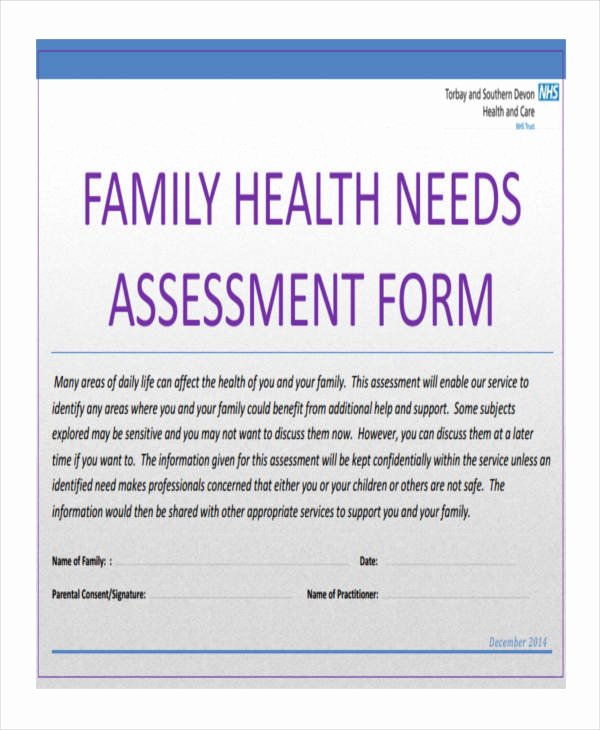 Family Needs assessment Best Of 27 Needs assessment Pdf