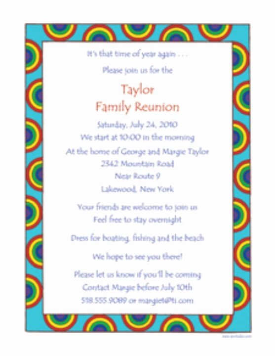 Family Reunion Agenda Template Inspirational Family Reunion Invite