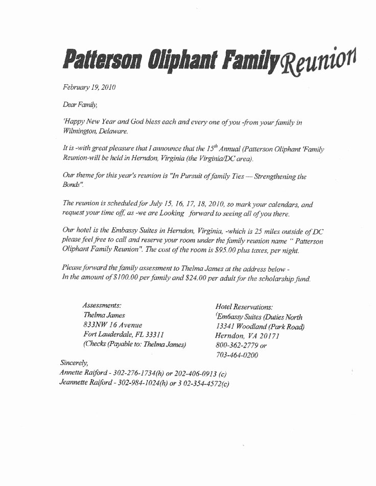 Family Reunion Agenda Template Inspirational Printable Example Of Family Reunion Program