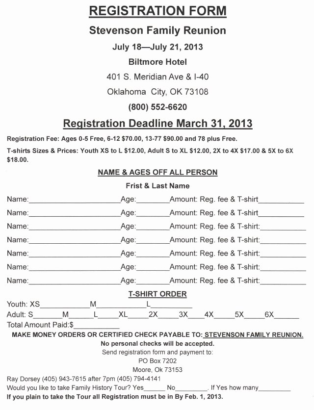 Family Reunion Registration form Doc Awesome Family Reunion Letters Template Free Download Aashe