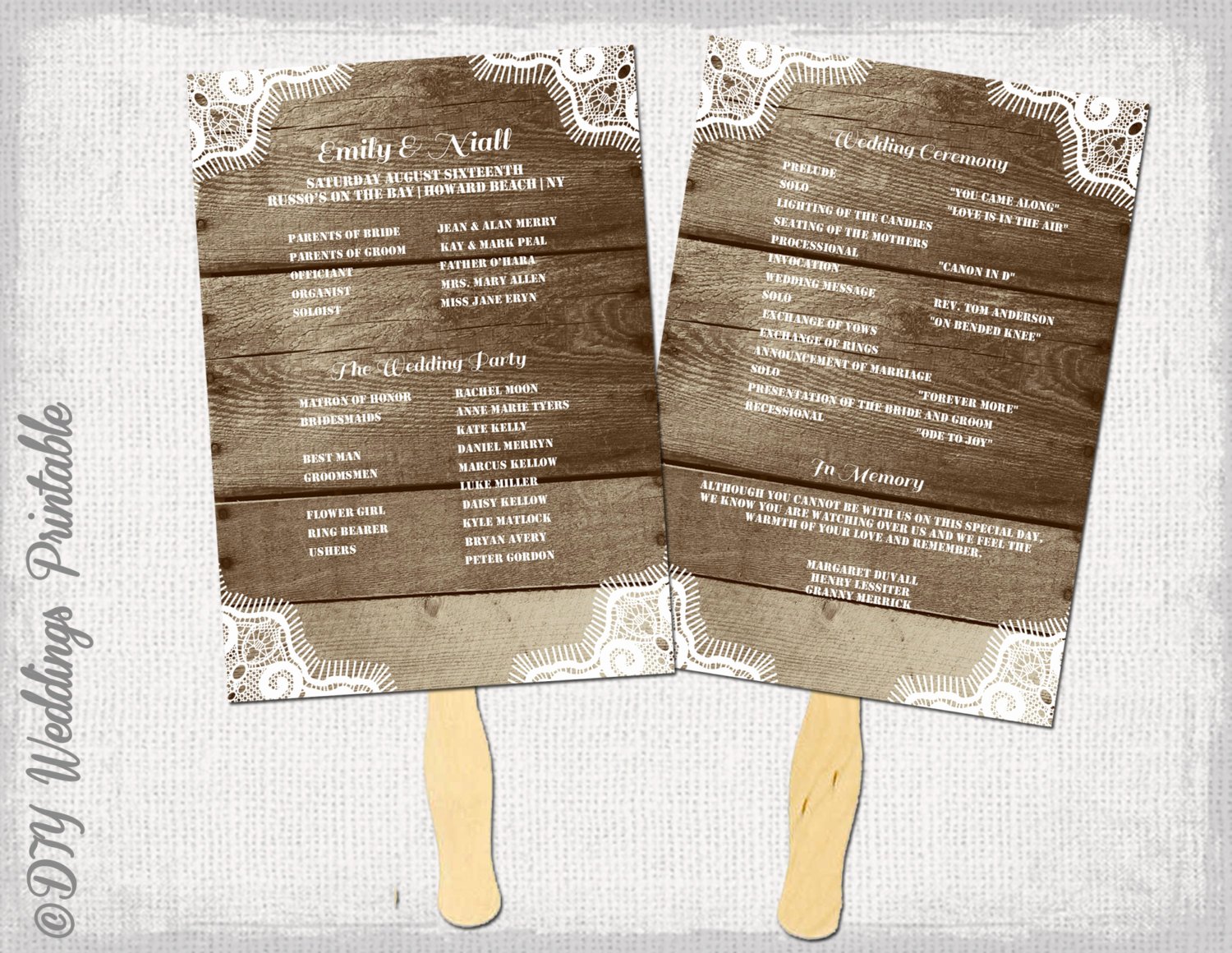 Fan Wedding Programs Templates Beautiful Rustic Wedding Program Template Fan Wedding Programs