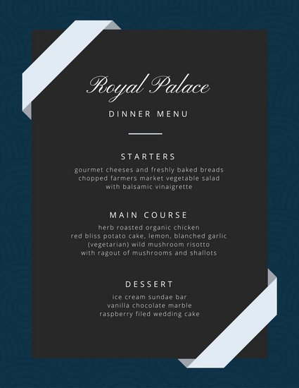 Fancy Menu Template Beautiful Fancy Menu Templates Canva