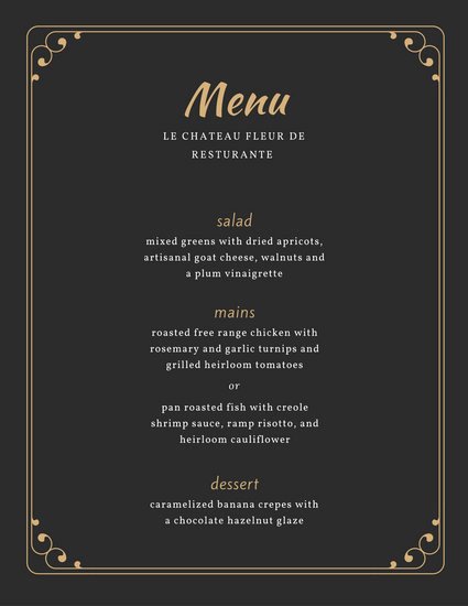 Fancy Menu Template Best Of Fancy Menu Templates Canva