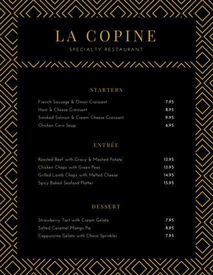 Fancy Menu Template Elegant Customize 70 Fancy Menu Templates Online Canva