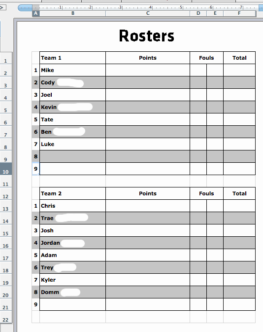 Fantasy Football Roster Sheet Blank Inspirational when Will I Use This Math Excel Basketball League