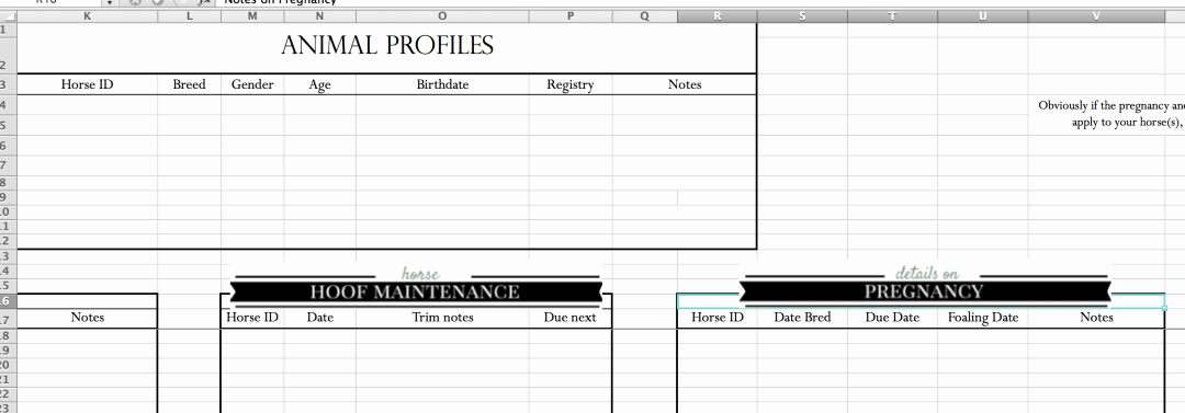 Farm Record Keeping Excel Template Luxury Animal Records Spreadsheet