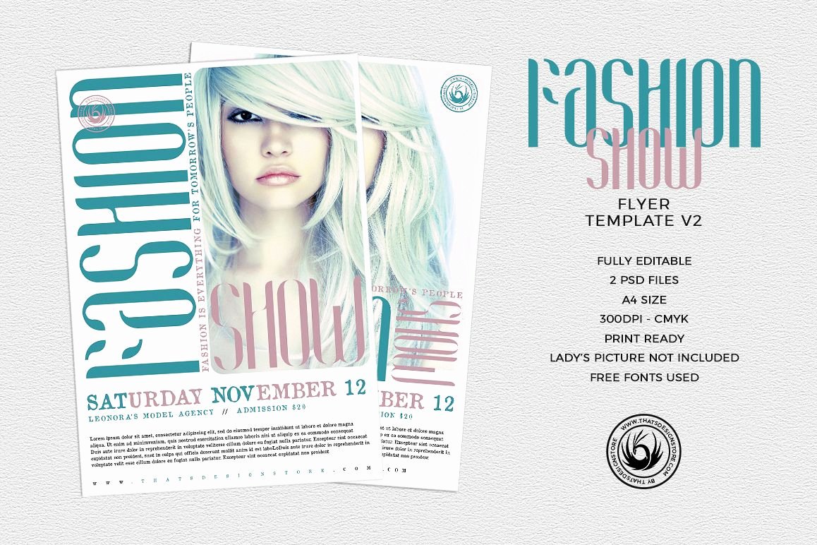 Fashion Show Flyer Template Awesome Fashion Show Flyer Template V2