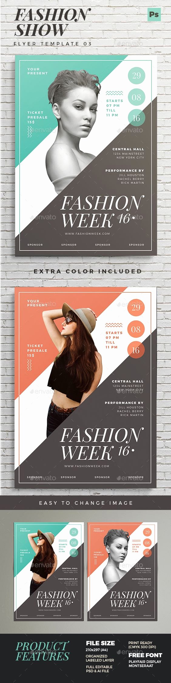 Fashion Show Flyer Template Beautiful Fashion Show Flyer 03