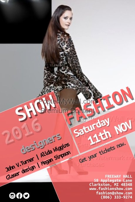 Fashion Show Flyer Template Free Awesome Fashion Show Template