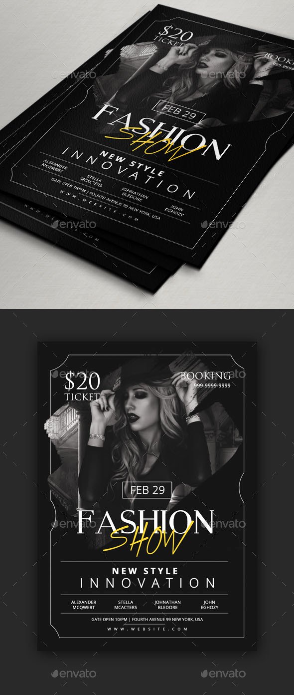 Fashion Show Flyer Template Free Elegant Fashion Show Flyer Template by Odensis