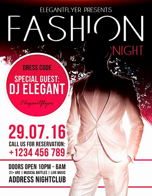 Fashion Show Flyer Template Free Lovely Download Fashion Night Free Flyer Psd Template