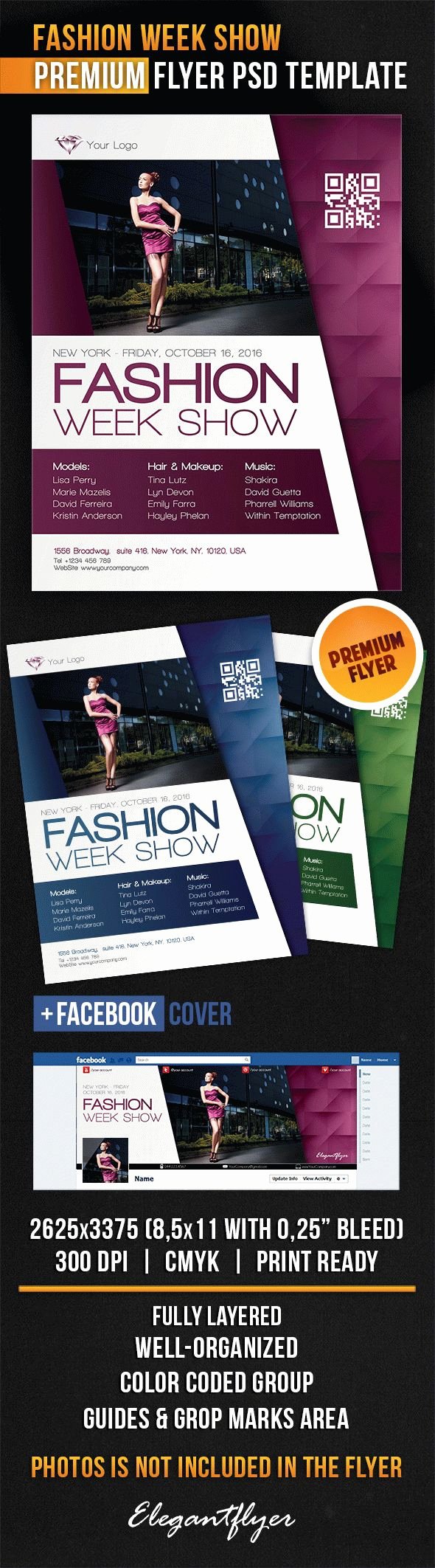 Fashion Show Flyer Template Free Lovely Fashion Week Show Flyer Psd Template Cover