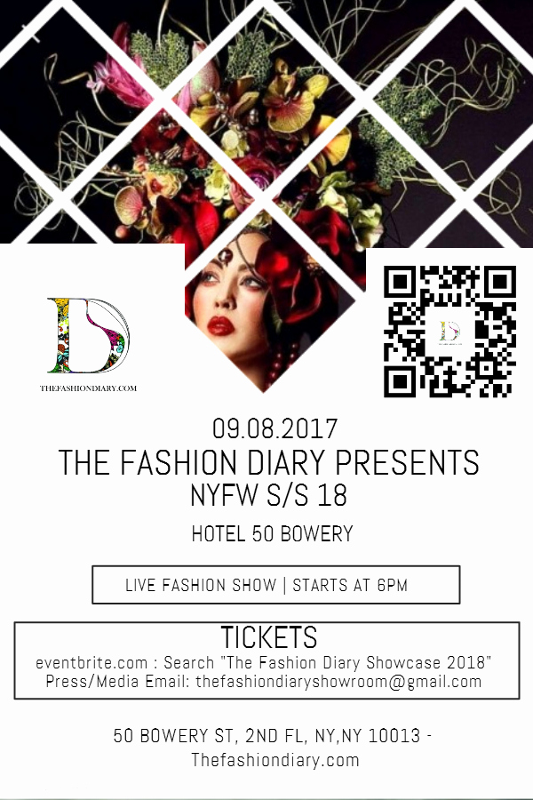 Fashion Show Flyer Template Free New the Fashion Diary Showcase Nyfw S S 18