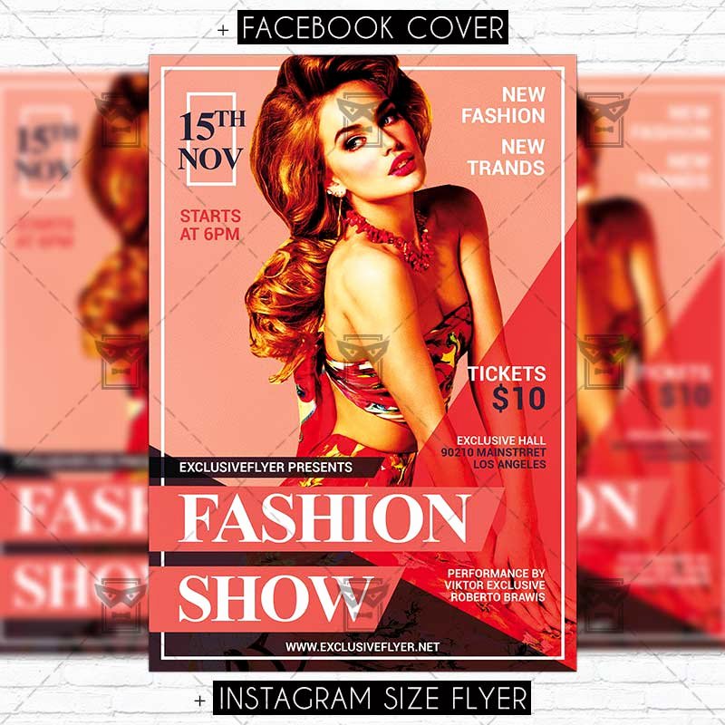 Fashion Show Flyer Template Lovely Fashion Show – Premium Psd Flyer Template