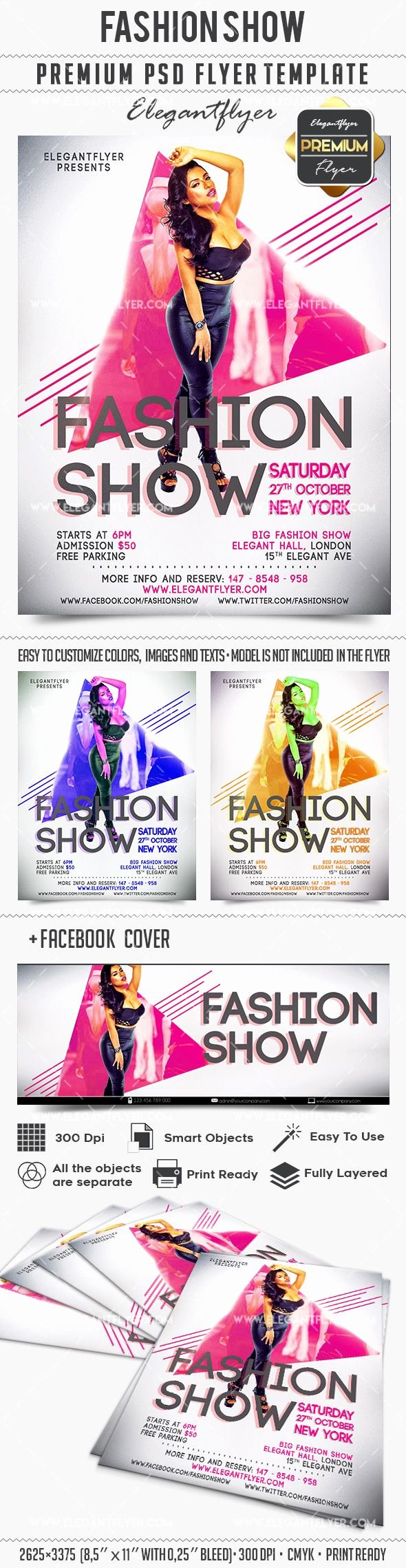 Fashion Show Flyer Template New Fashion Show Invitation Flyer Template – by Elegantflyer
