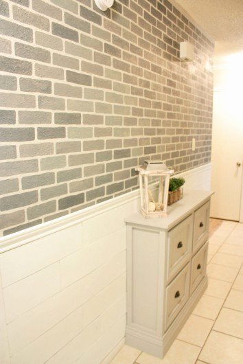 Faux Brick Stencil Elegant A Diy Stenciled Brick Hallway Accent Wall