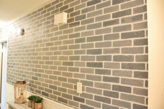 Faux Brick Stencil Elegant Diy Faux Brick Accent Wall Diy Projects