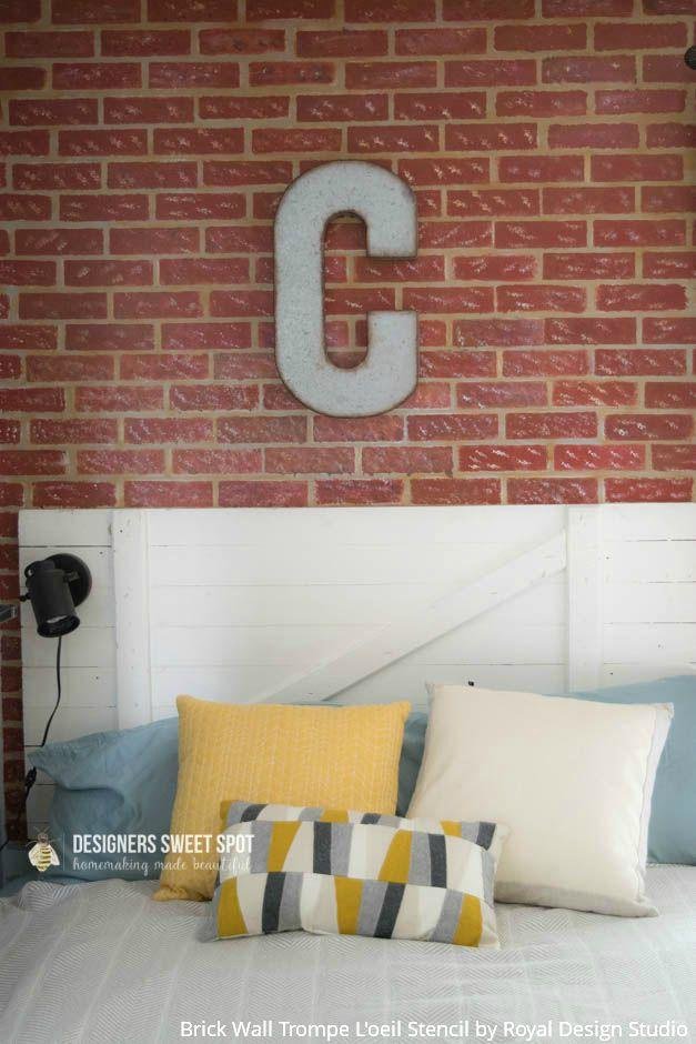 Faux Brick Stencil Fresh the Secret to A Faux Brick Wall Wall Mural Stencils Diy