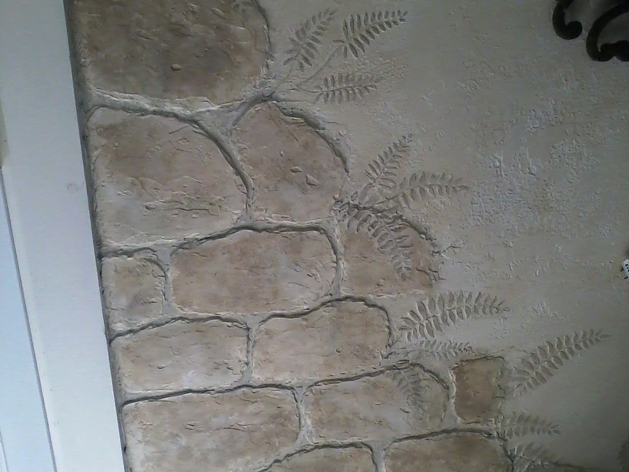 Faux Brick Stencil Lovely Stones Made From Joint Pound Ferns with Stencil and