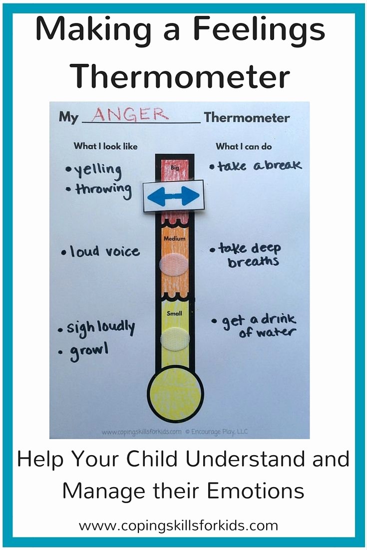 Feelings thermometer Printable Lovely Making A Feelings thermometer Counseling Kids